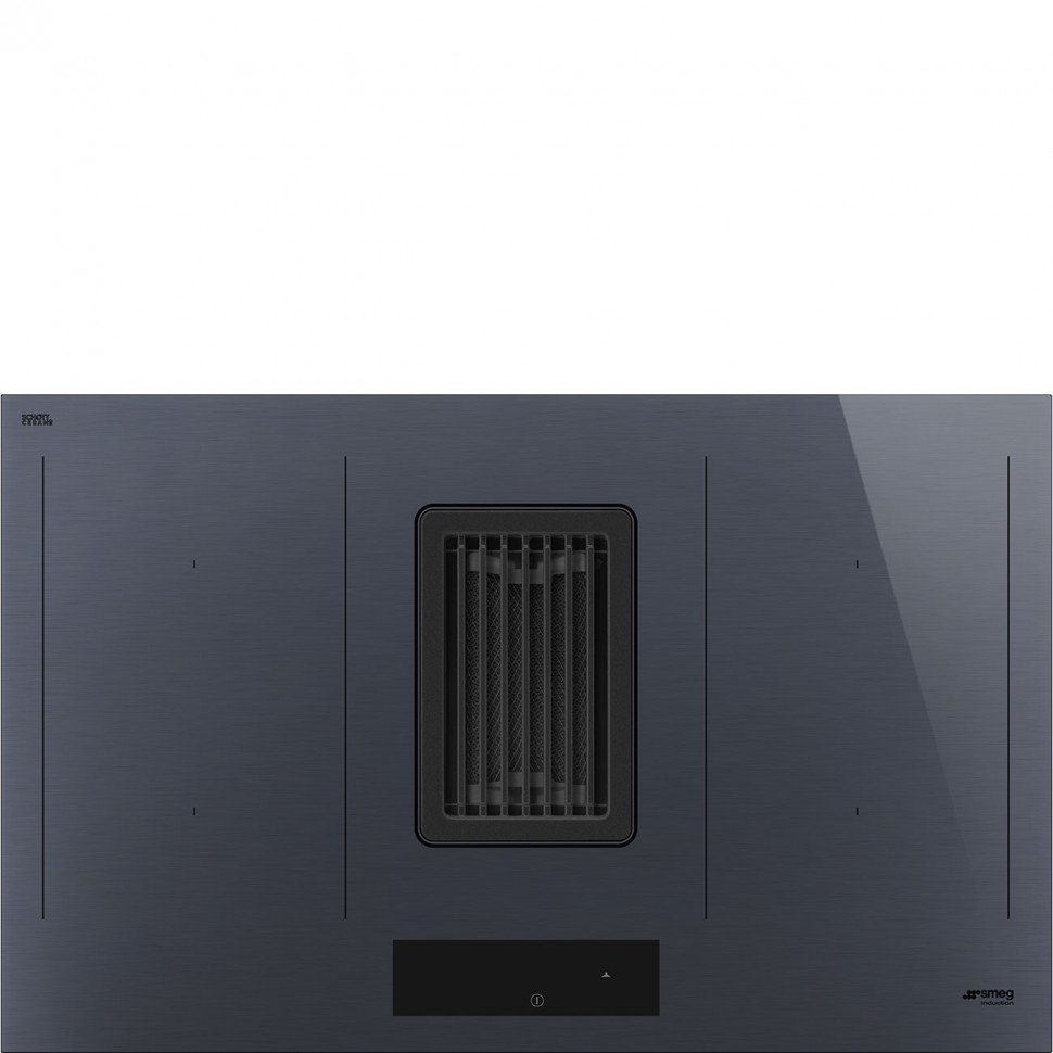 SMEG HOBD182DG Индукционная варочная панель со встроенной вытяжкой, 80 см, Multizone, прямой край, цвет Neptune Grey