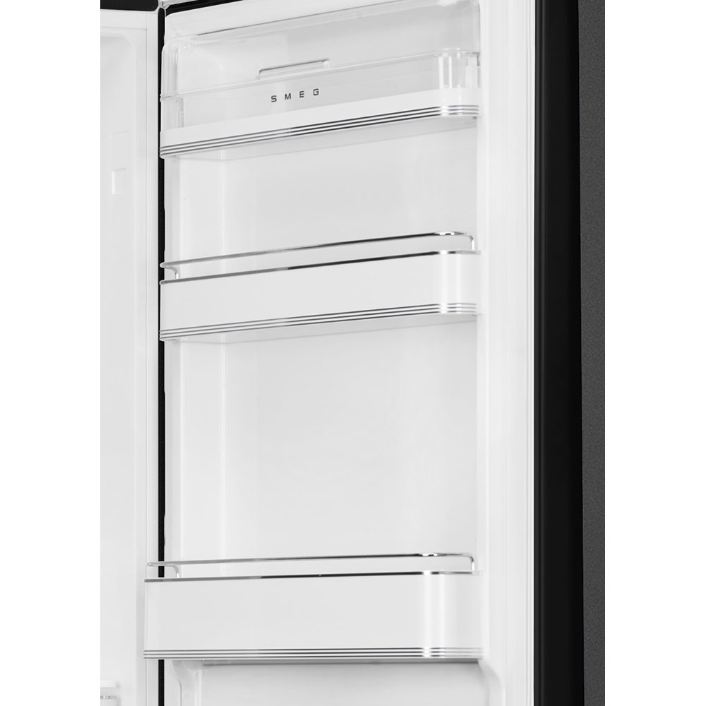 SMEG FAB32RBL5 Отдельностоящий двухдверный холодильник, стиль 50-х годов, 60 см, черный, No-frost, петли справа