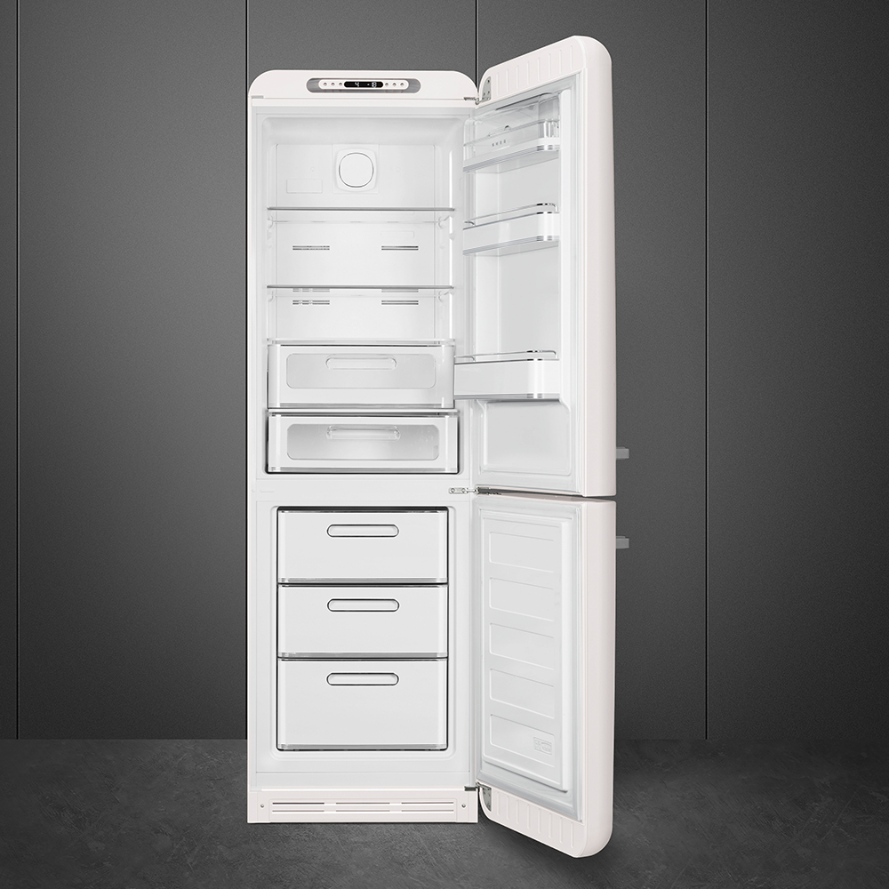 SMEG FAB32RWH5 Отдельностоящий двухдверный холодильник, стиль 50-х годов, 60 см, белый, No-frost, петли справа