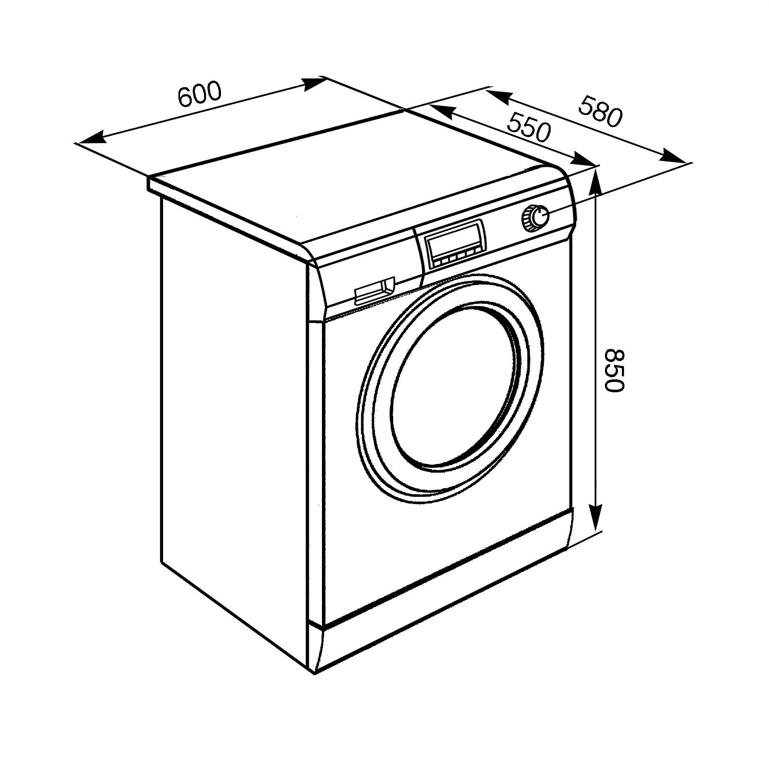 SMEG LSF147E Отдельностоящая стиральная машина с сушкой, 60 см, цвет белый.