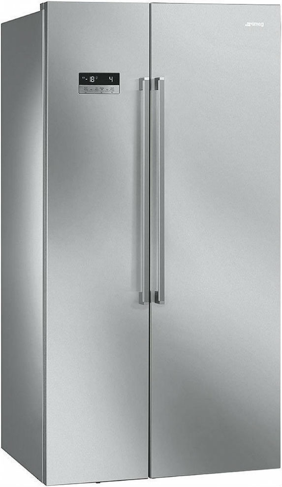 SMEG SBS63XE Отдельностоящий холодильник SIde-by-side,нержавеющая сталь, обработка против отпечатков пальцев. No-frost