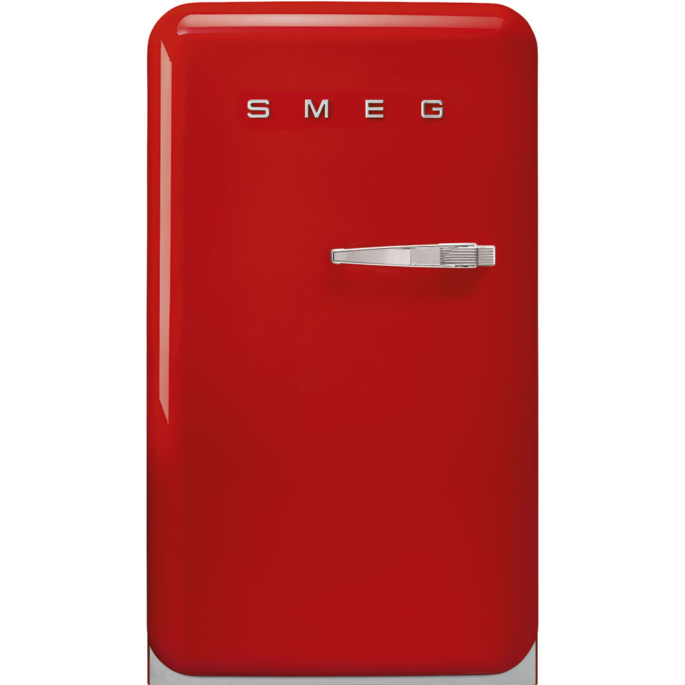 SMEG FAB10LRD5 Отдельностоящий однодверный холодильник, стиль 50-х годов, 54,5 см, красный, петли слева