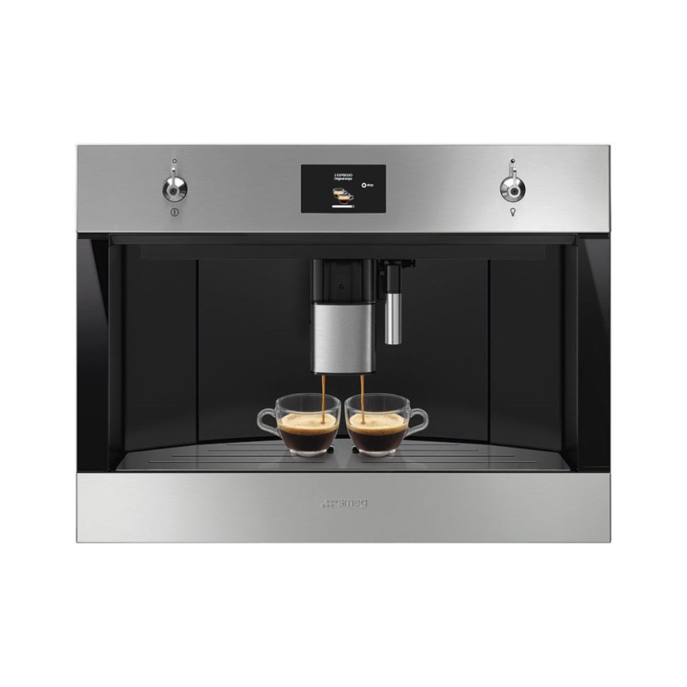 SMEG CMS4303XRU Автоматическая кофемашина, 60 см, высота 45 см, нержавеющая сталь, обработка против отпечатков пальцев
