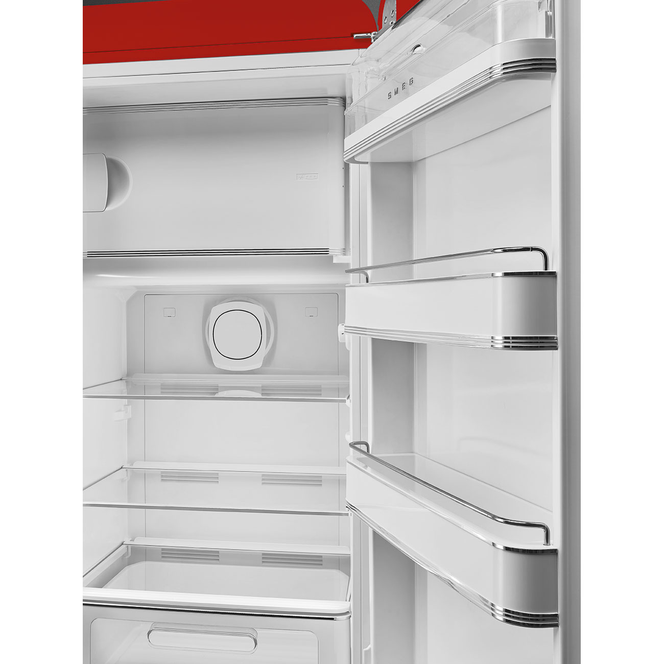 SMEG FAB28RRD5 Отдельностоящий однодверный холодильник, стиль 50-х годов, 60 см, красный, петли справа