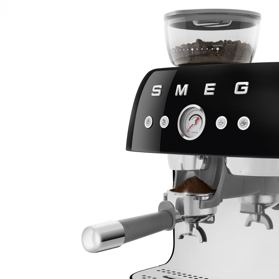 SMEG EGF03BLEU Кофемашина-эспрессо со встроенной кофемолкой, цвет чёрный