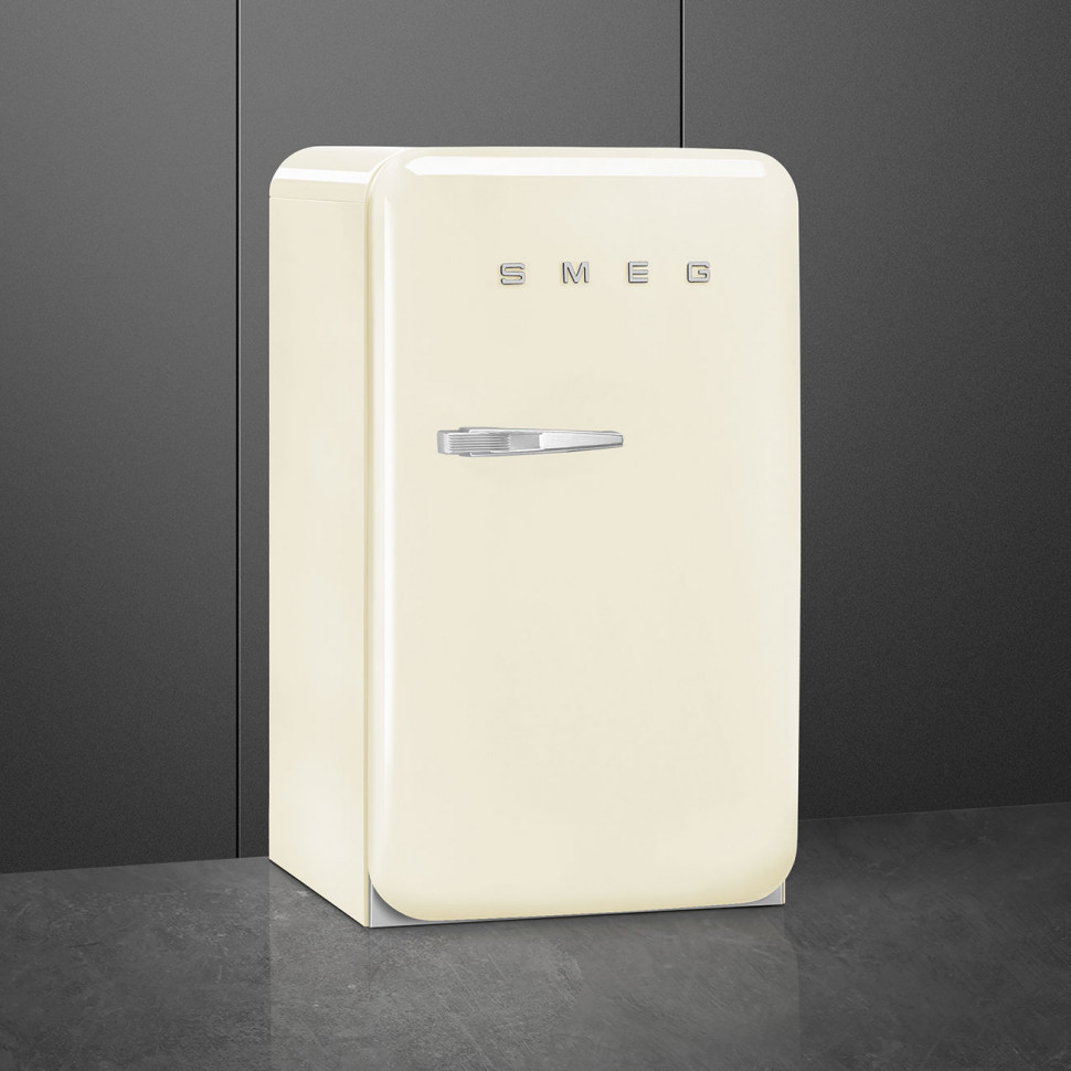 SMEG FAB10RCR6 Отдельностоящий однодверный холодильник, стиль 50-х годов, 54,5 см, кремовый, петли справа