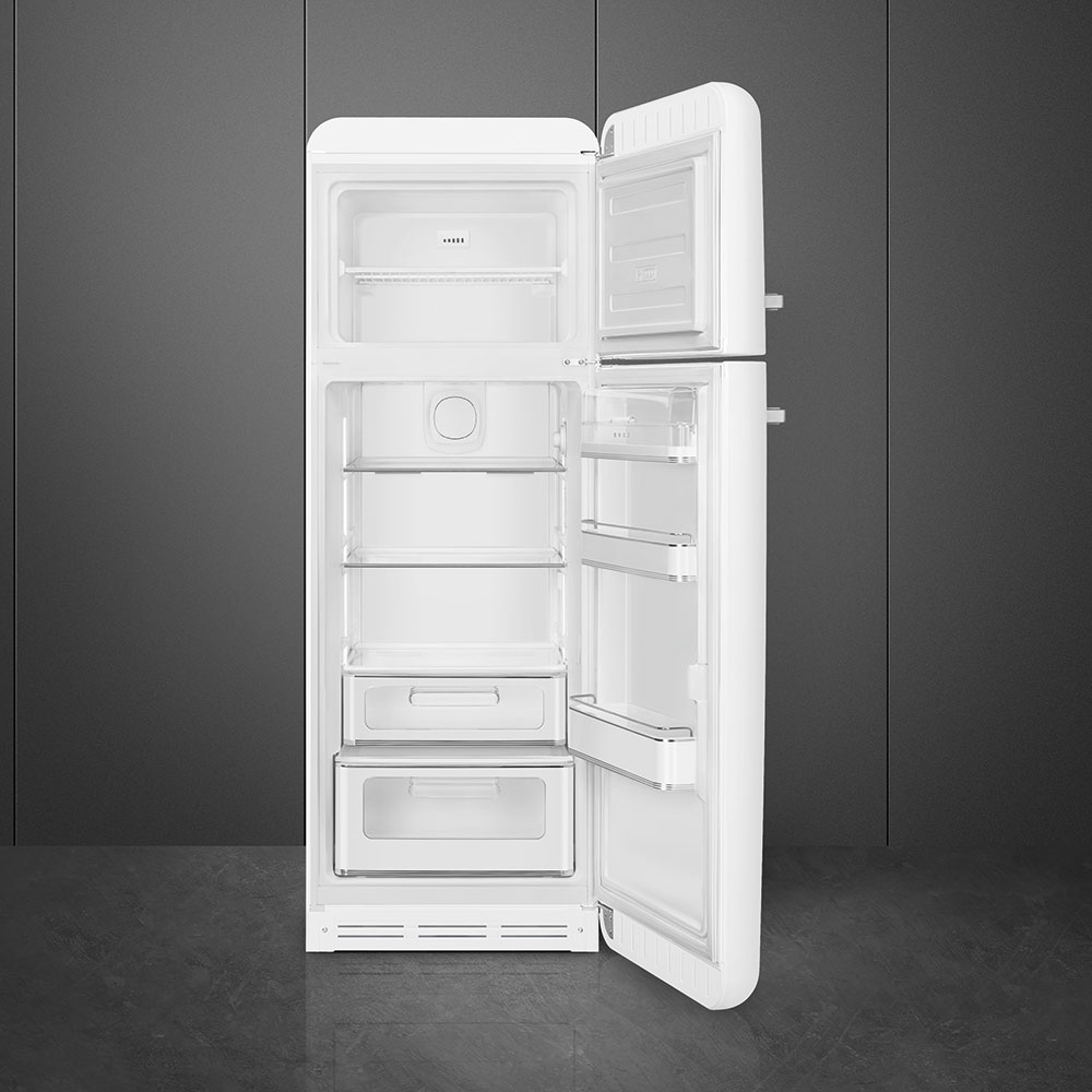 SMEG FAB30RWH5 Отдельностоящий двухдверный холодильник, стиль 50-х годов, 60 см, белый, петли справа
