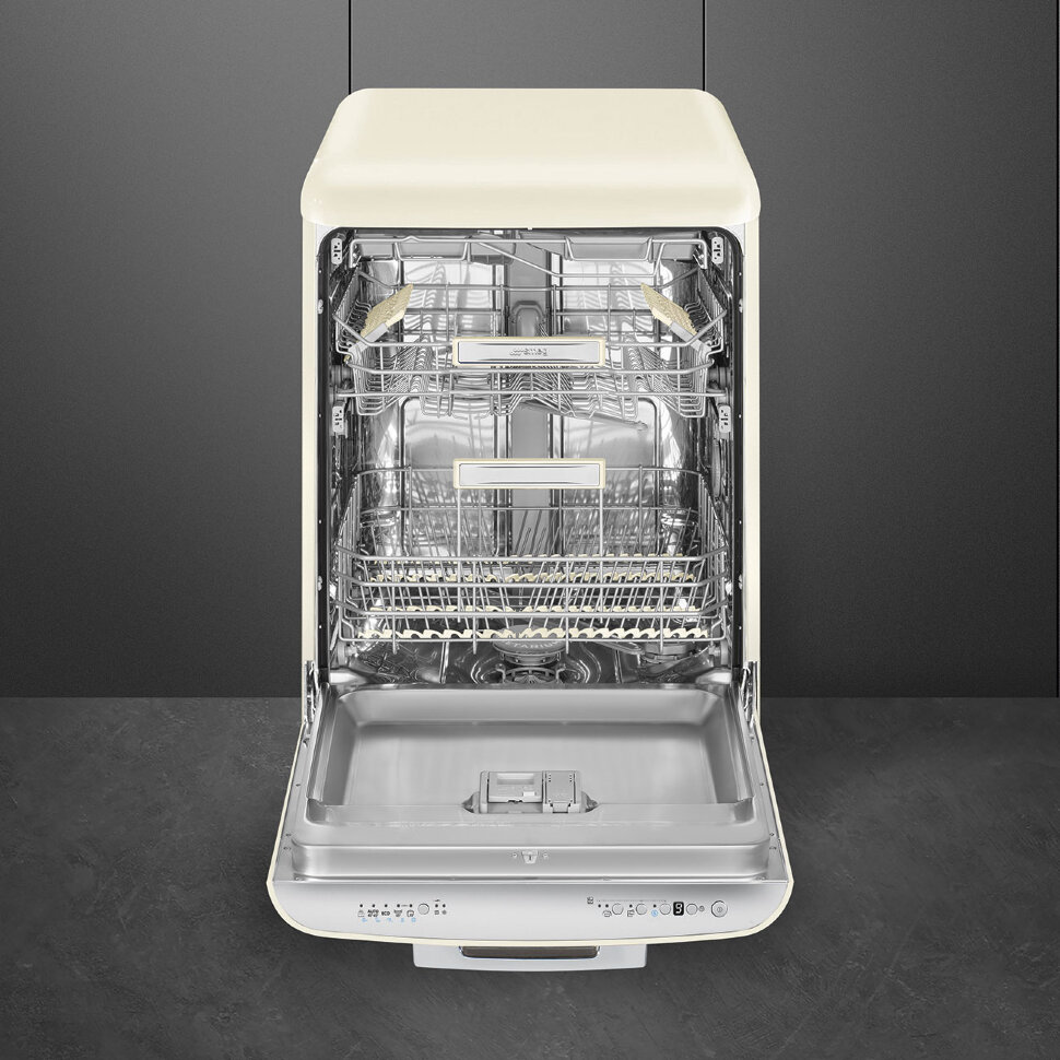 SMEG LVFABCR3 Отдельностоящая посудомоечная машина, 60 см, кремовая