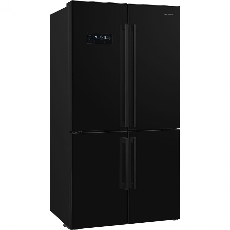 SMEG FQ60NDE Отдельностоящий 4-х дверный холодильник Side-by-Side, No-frost, 90.8 см, цвет чёрный