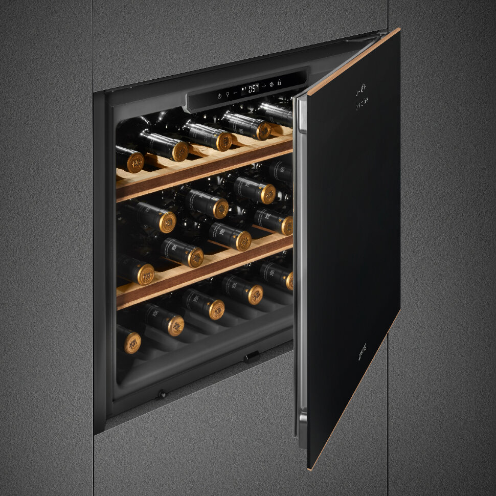 SMEG CVI621NR3 Холодильный шкаф для вина встраиваемый, 60 см, высота 45 см