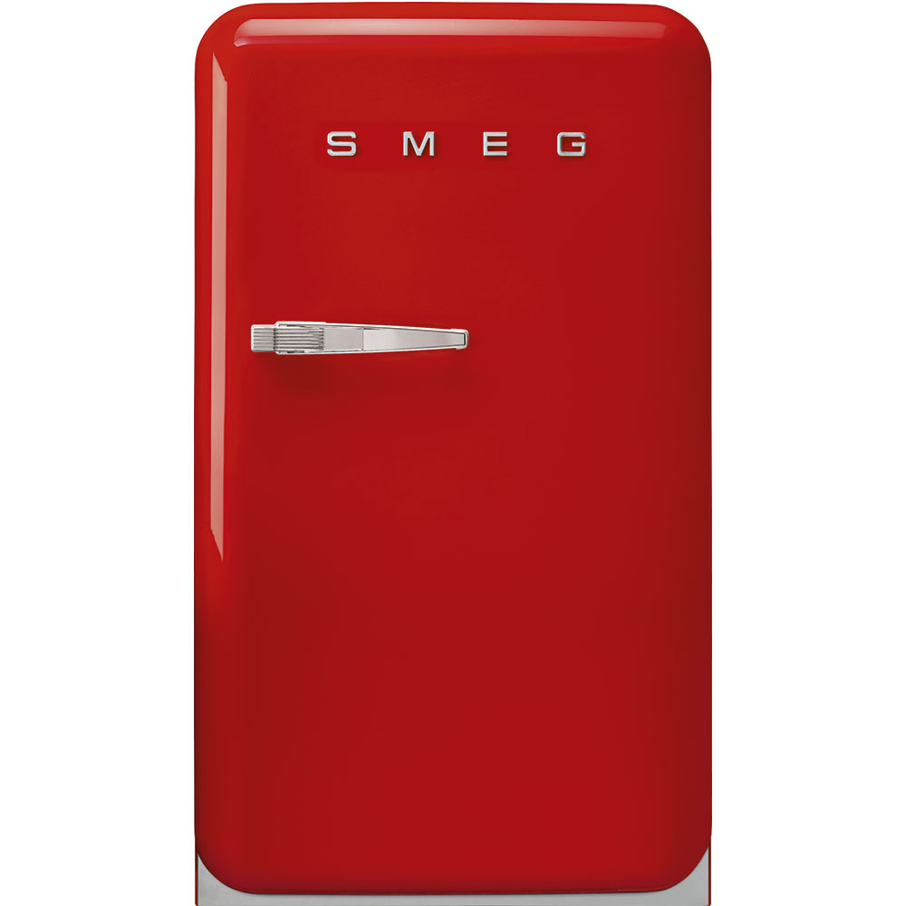 SMEG FAB10RRD5 Отдельностоящий однодверный холодильник, стиль 50-х годов, 54,5 см, красный, петли справа