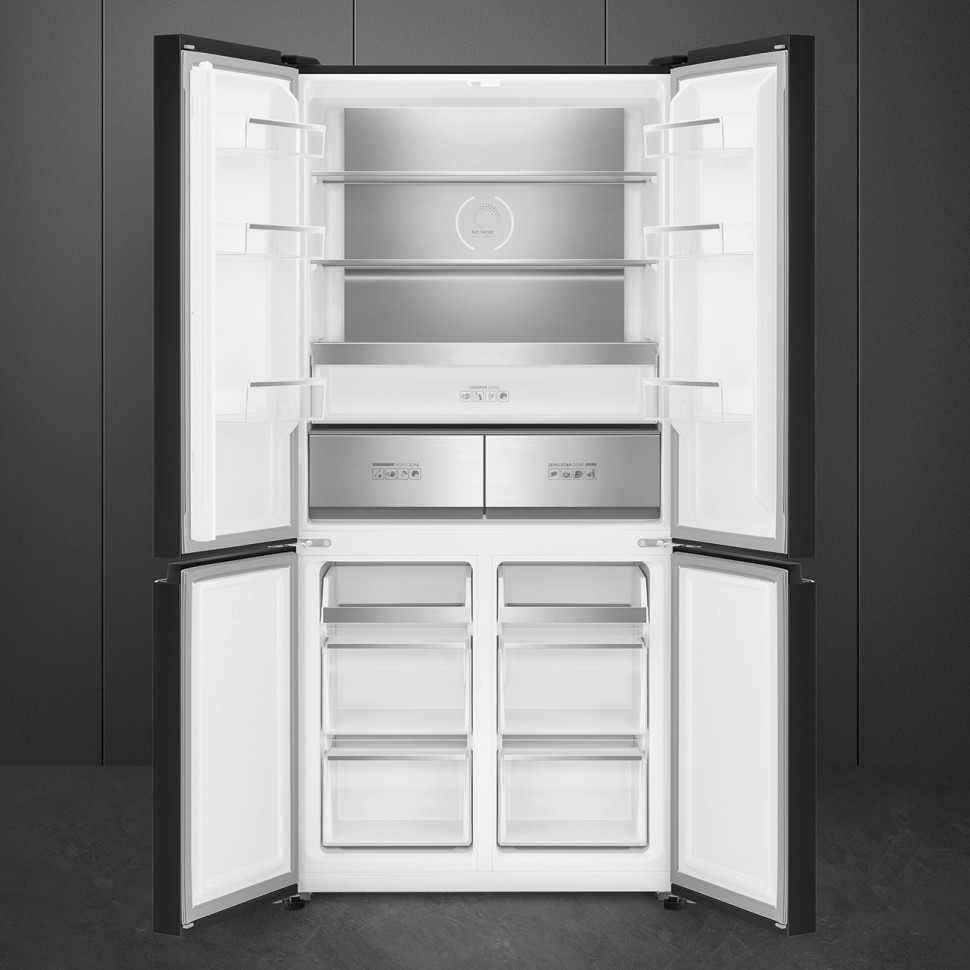 SMEG FQI60KD Отдельностоящий 4-х дверный холодильник Side-by-Side, 91 см, No-frost, цвет темная нержавеющая сталь