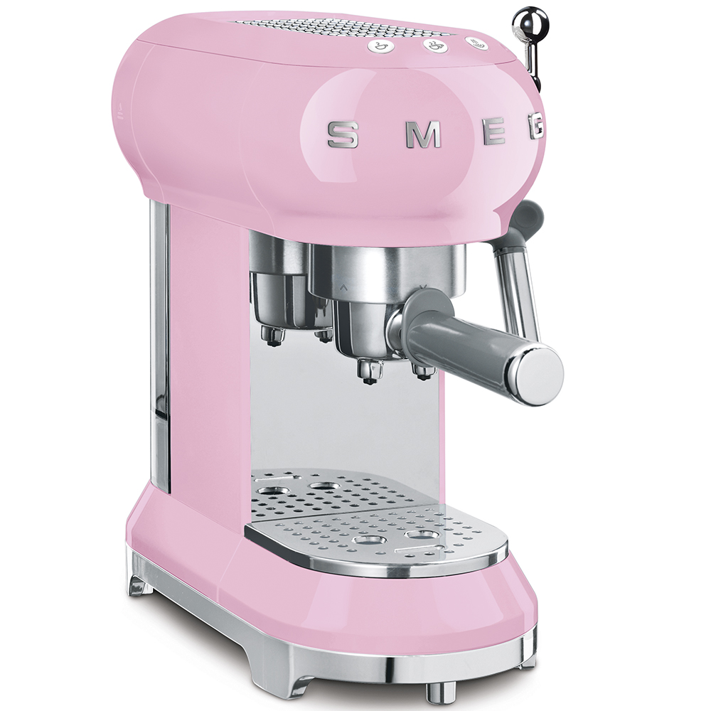 SMEG ECF01PKEU Кофемашина-эспрессо, пастельная розовая