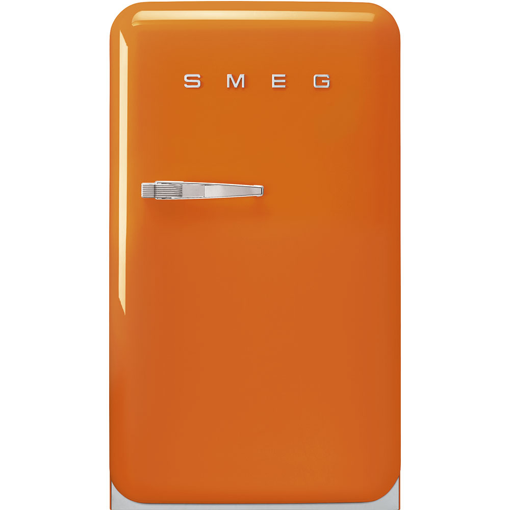 SMEG FAB10ROR5 Отдельностоящий однодверный холодильник, стиль 50-х годов, 54,5 см, оранжевый, петли справа