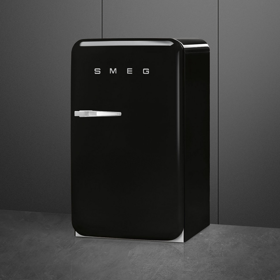 SMEG FAB10RBL6 Отдельностоящий однодверный холодильник, стиль 50-х годов, 54,5 см, черный, петли справа