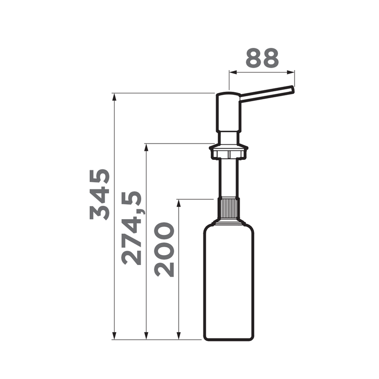 Дозатор для моющего средства ОМ-02-AB022 латунь/античная латунь