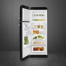 SMEG FAB30LBL5 Отдельностоящий двухдверный холодильник, стиль 50-х годов, 60 см, черный, петли слева