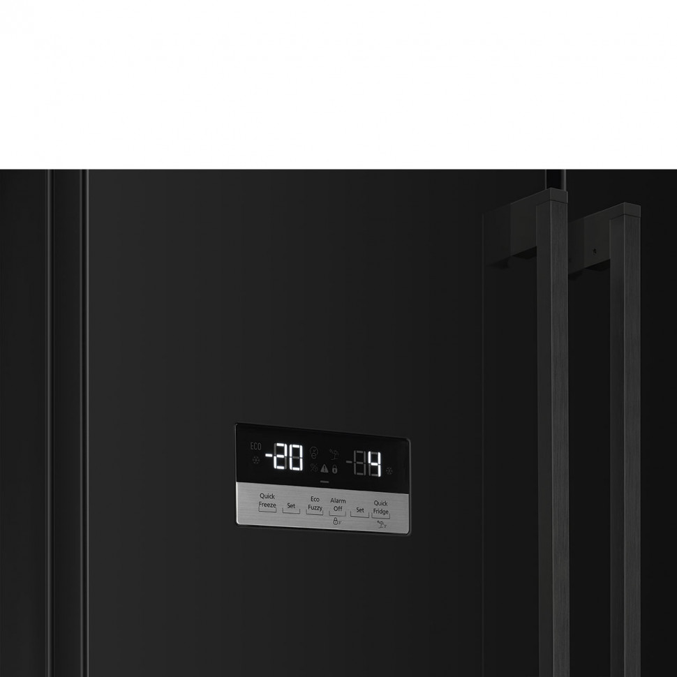 SMEG FQ55FNDE Отдельностоящий холодильник с французской дверью, 84 см, цвет чёрный