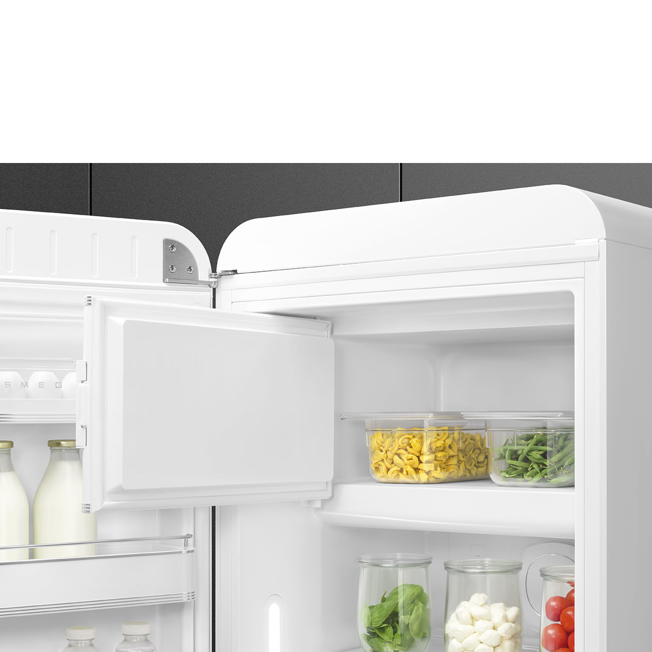 SMEG FAB28LWH5 Отдельностоящий однодверный холодильник, стиль 50-х годов, 60 см, белый, петли слева