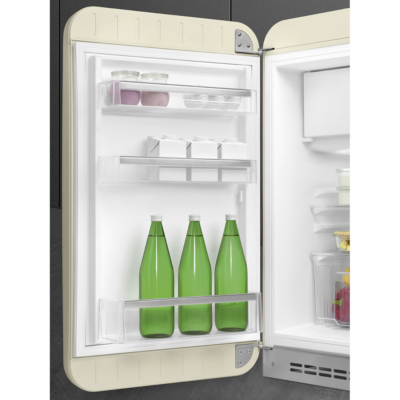 SMEG FAB10LCR5 Отдельностоящий однодверный холодильник,стиль 50-х годов, 54,5 см, кремовый, петли слева