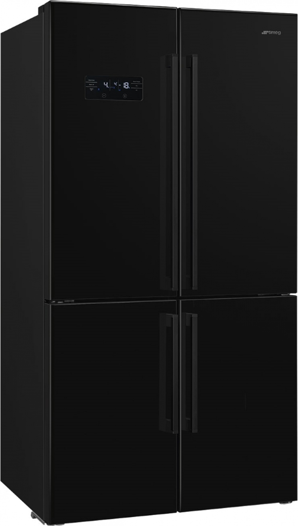 SMEG FQ60NDF Отдельностоящий 4-х дверный холодильник SIde-by-side, No-Frost, черный глянцевый